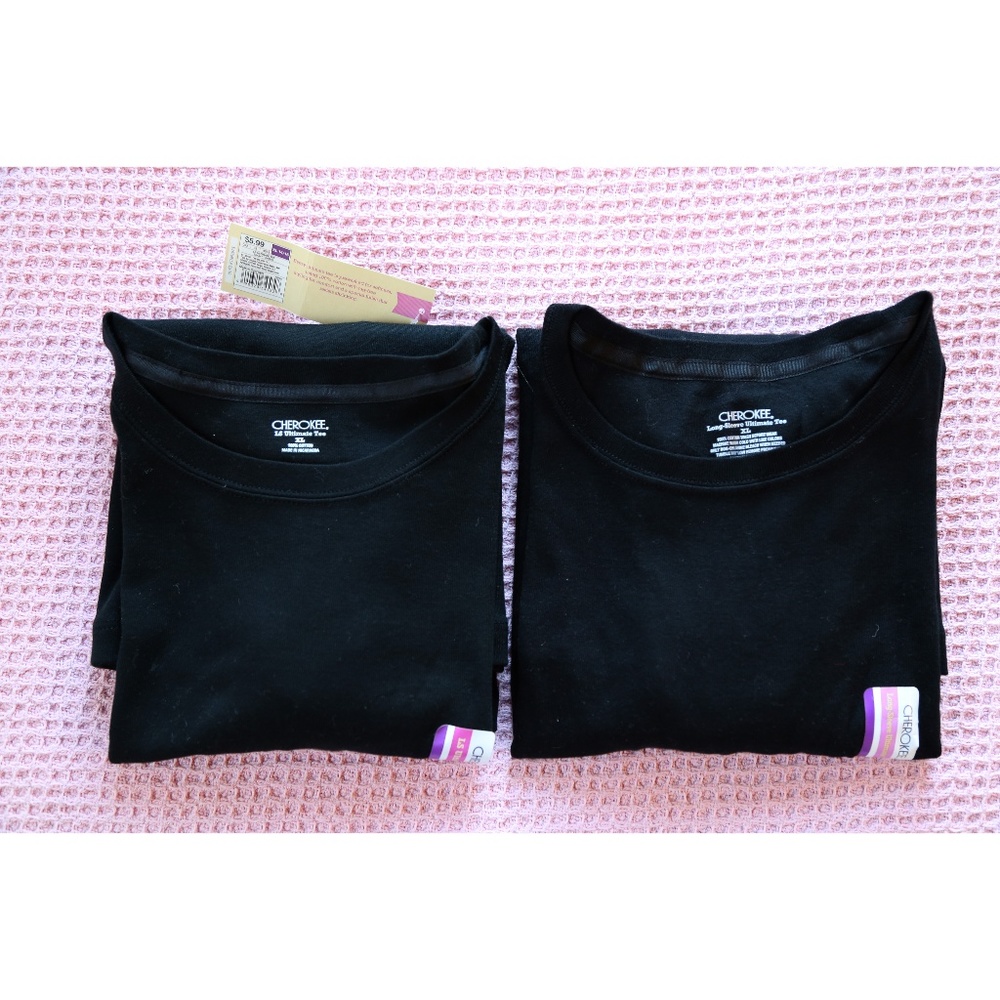 Bundle: Girls Long-sleeved black tees (2)